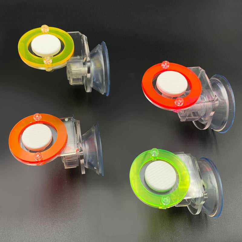 Weramics 4 Units frag Rack Fluorescent-Colored Acrylic Coral Base with Suction Cups and 4pcs T-Shaped Coral frag Plugs - Image 3